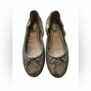 SAM EDELMAN Felicia Ballet Flats Black Gold